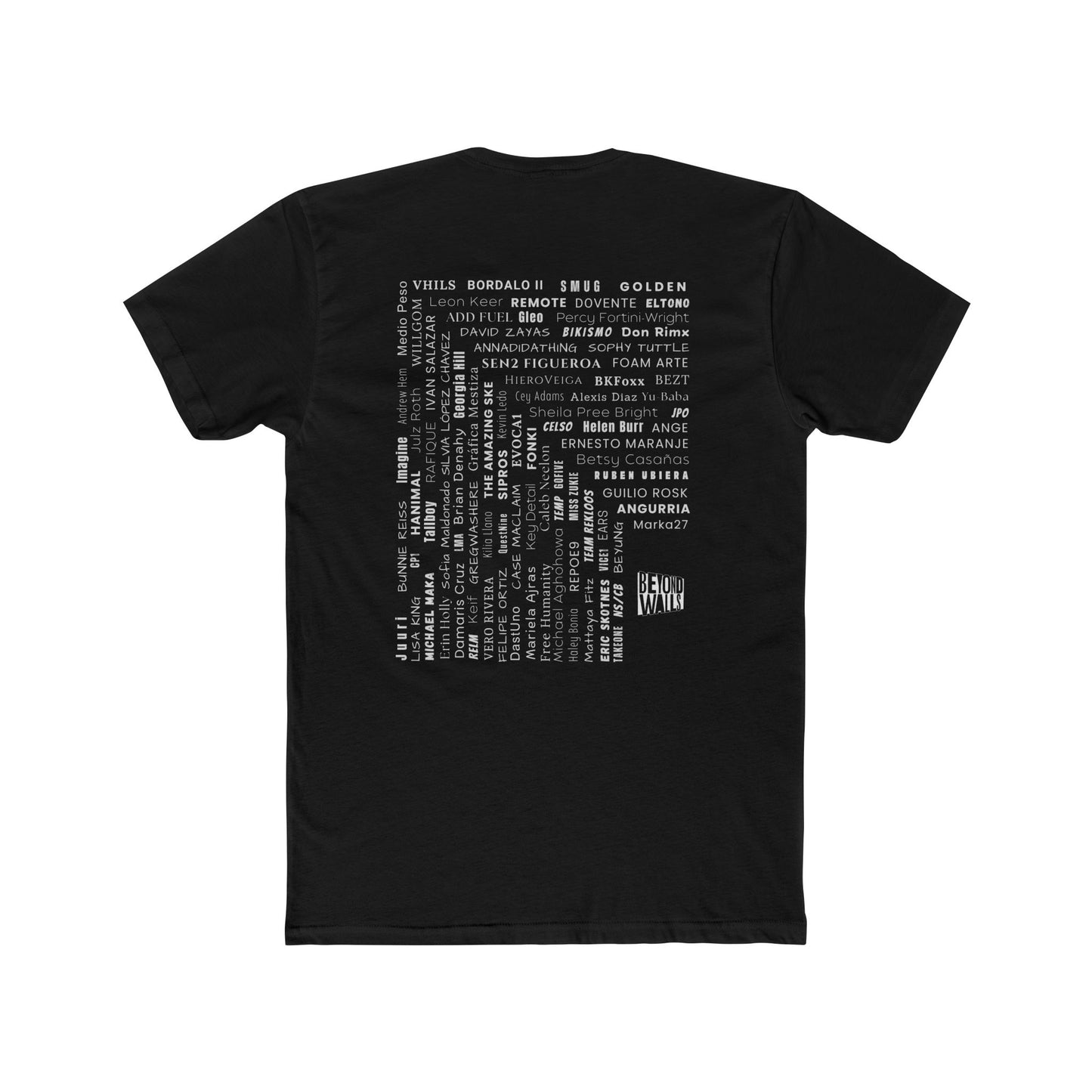 #BeyondWallsLynn with Artists' Names - Men's Cotton Crew Tee