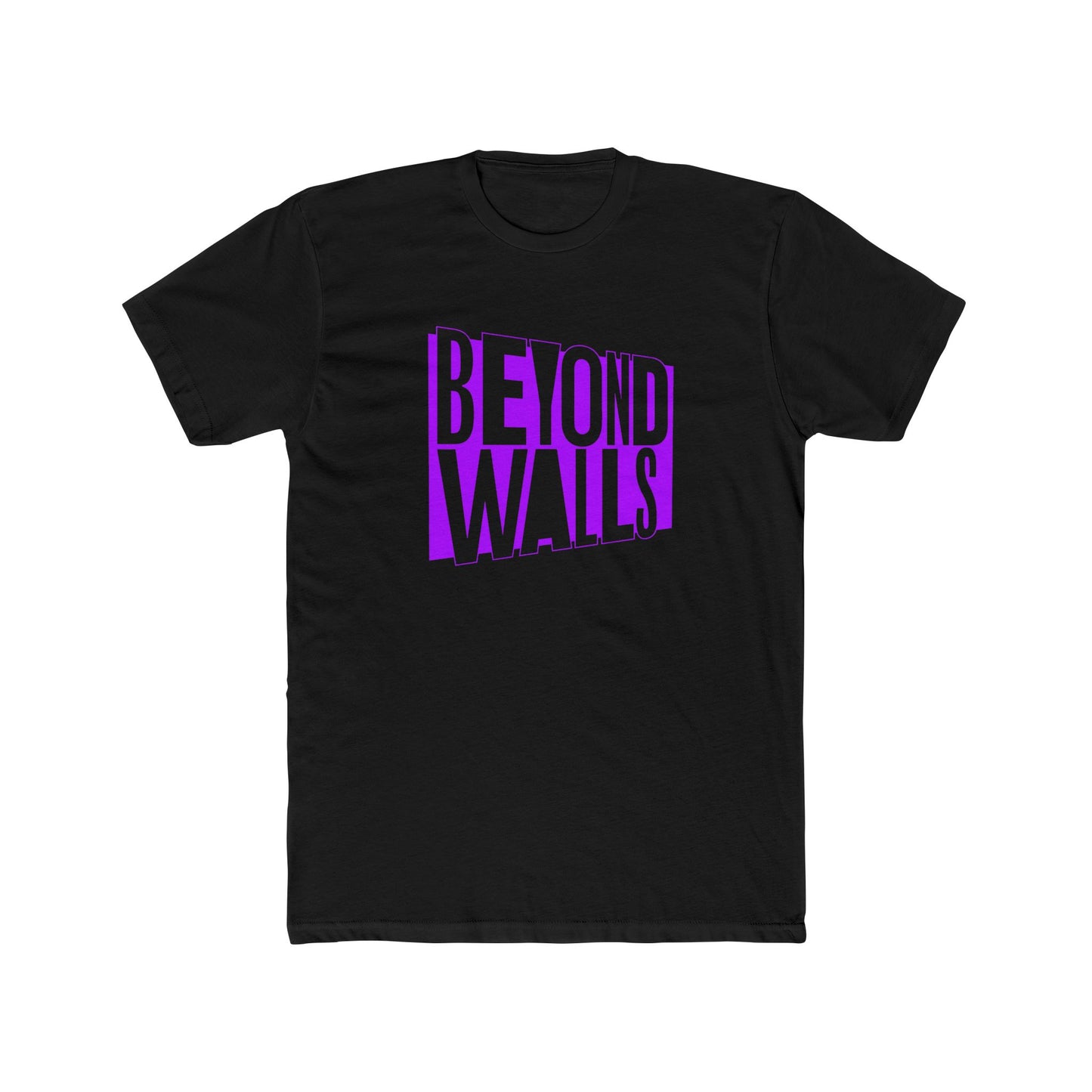 Premium BEYOND WALLS T-Shirt with PURPLE Logo Design