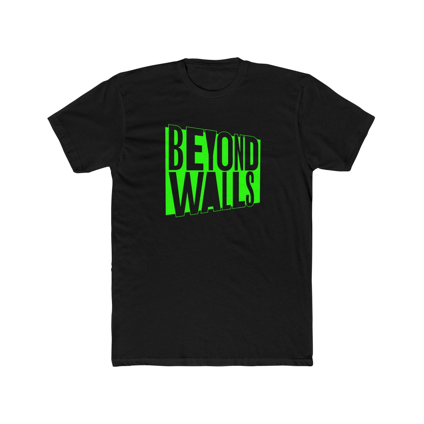 Premium BEYOND WALLS T-Shirt with GREEN Logo Design