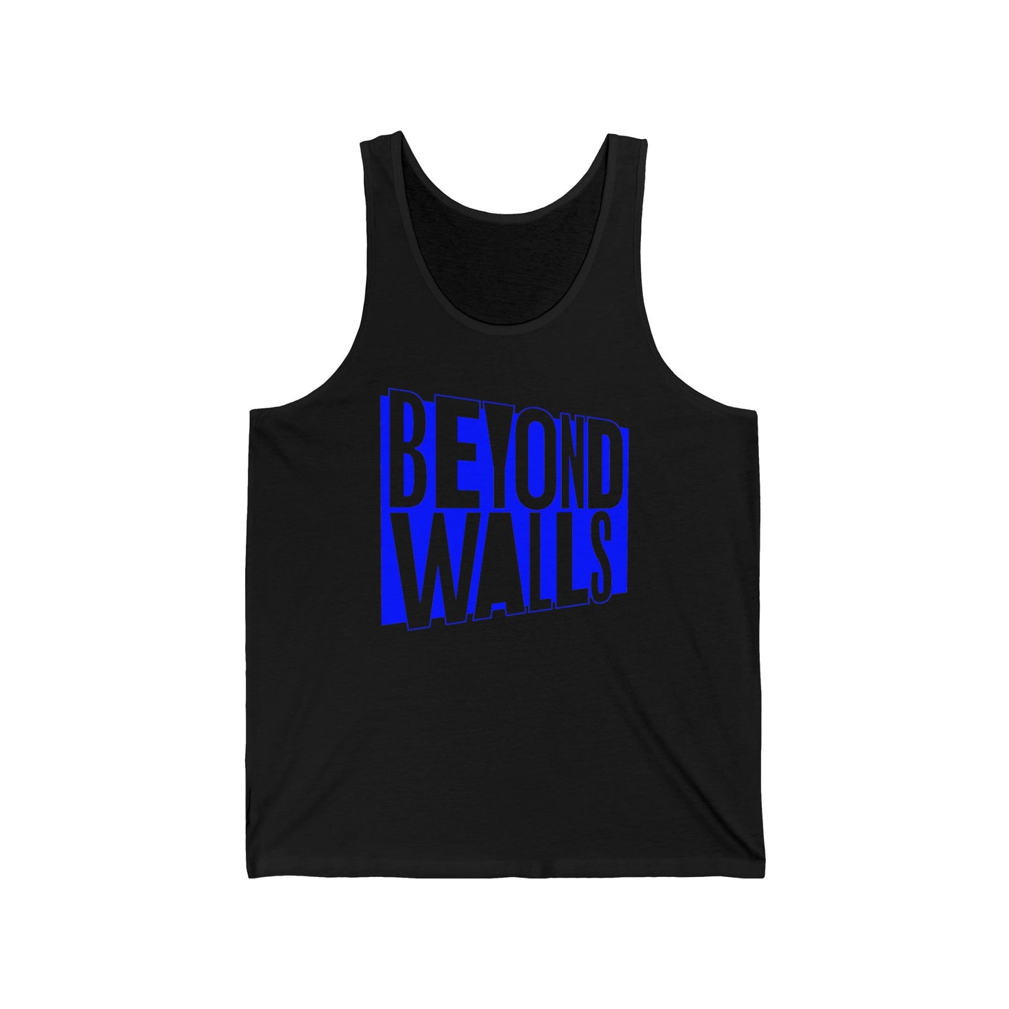 Unisex Jersey Tank - BLUE logo