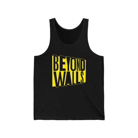 Unisex Jersey Tank - YELLOW logo