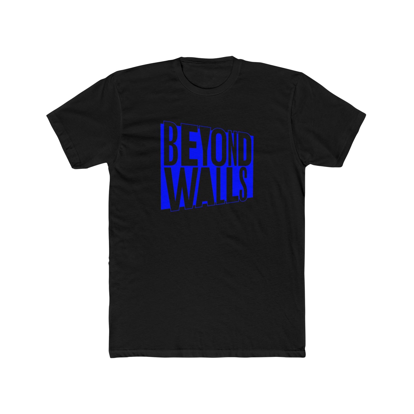 Premium BEYOND WALLS T-Shirt with BLUE Logo Design