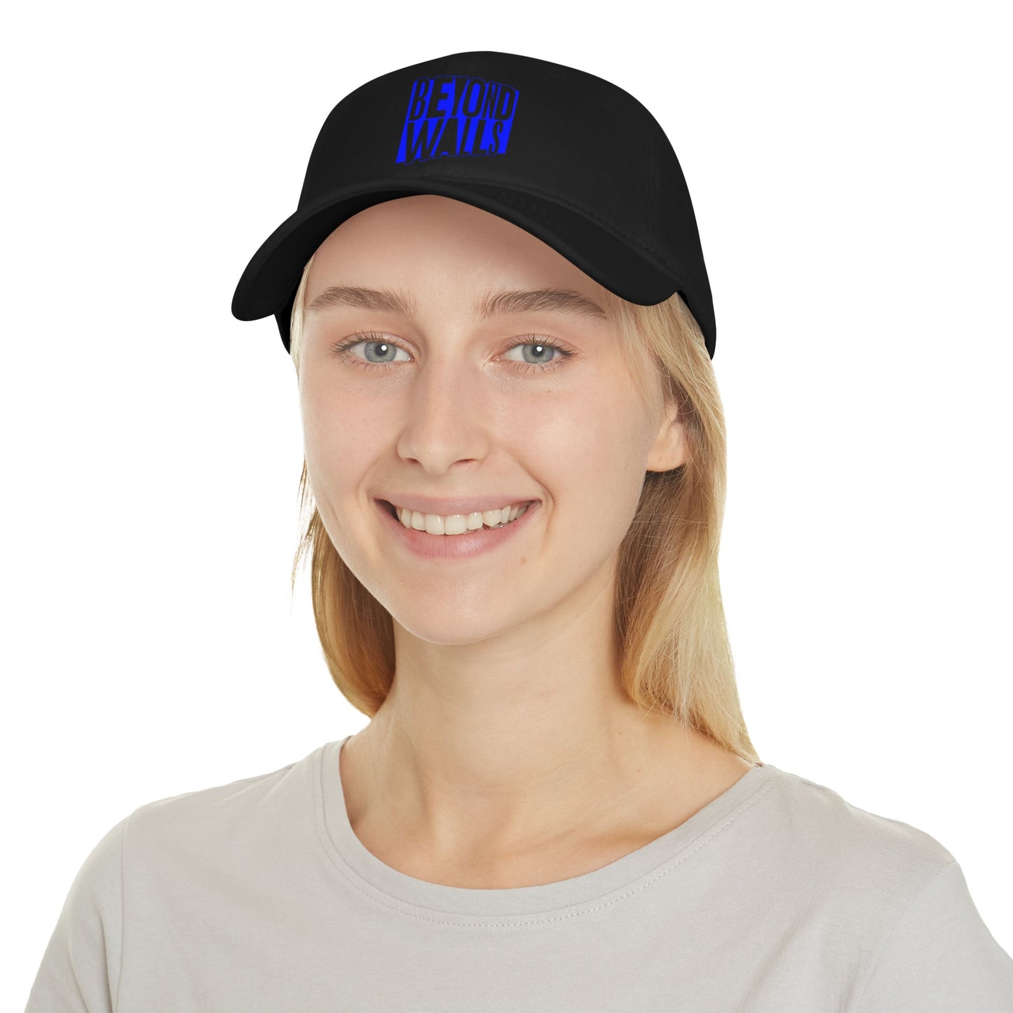 Low Profile Baseball Cap - Blue Logo