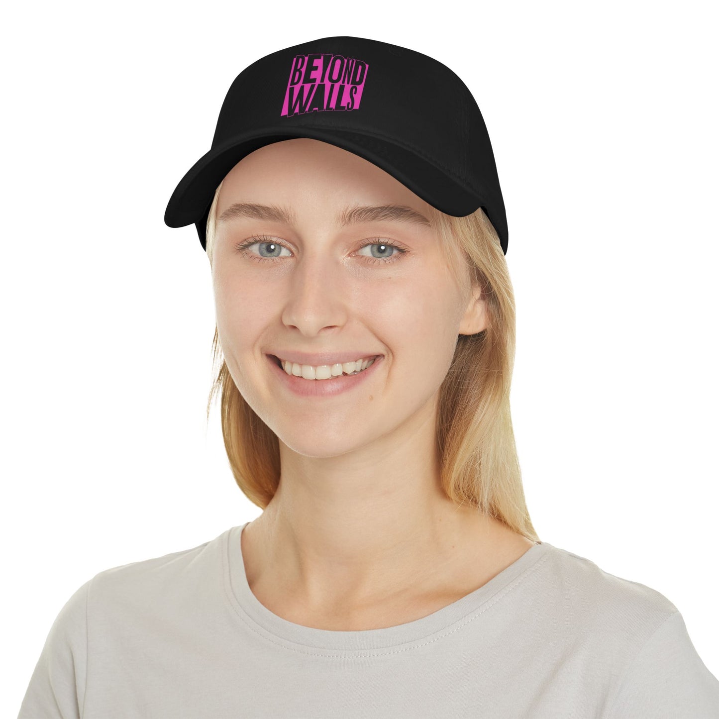 Low Profile Baseball Cap - Pink Logo